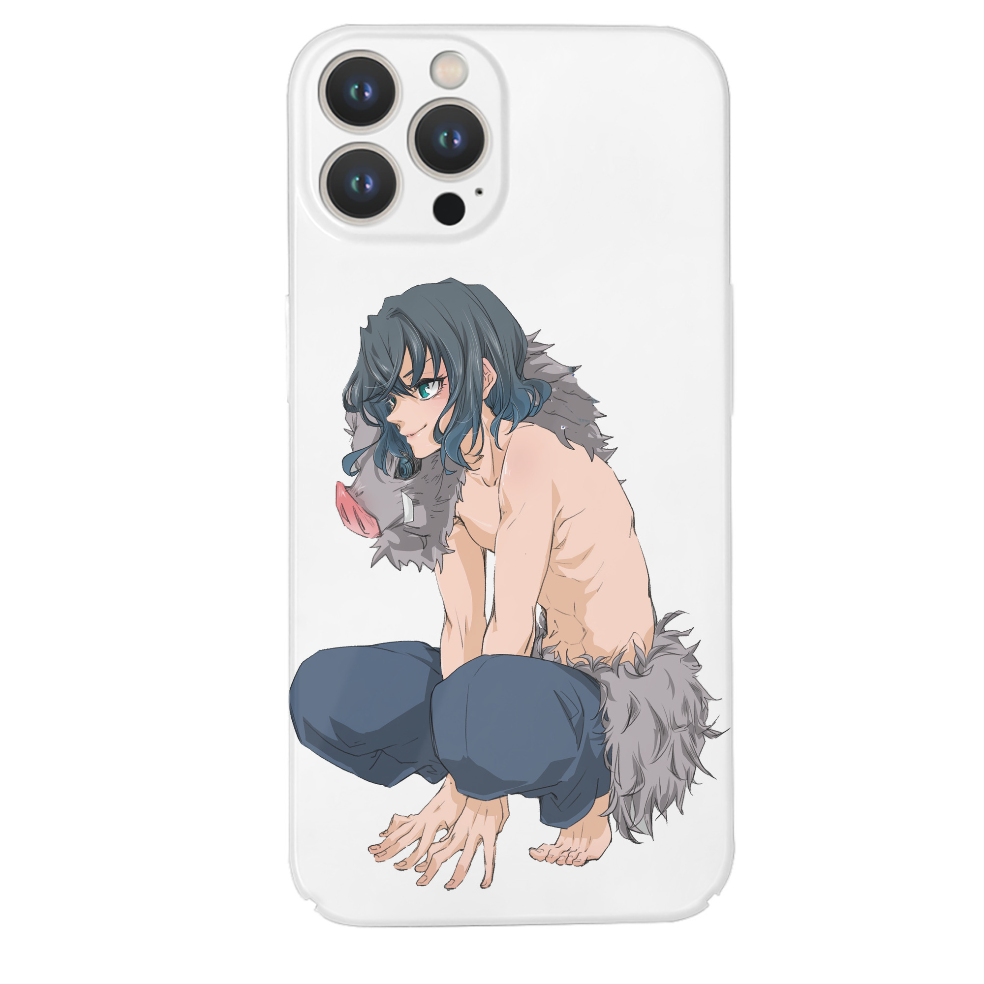 （画像用） 鬼滅の刃（きめつのやいば）嘴平 伊之助／はしびら いのすけ Hashibira Inosuke 【iPhone 14シリーズ対応】ハードケース